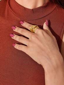 1pc Simple Vintage Personalized Women's Index Finger Ring