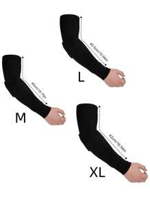 1個黑色伸出籃球臂套,具有防撞、防曬、蜂巢式肘墊,適用於戶外活動、騎自行車、跑步 - 黑色 - 查看 2