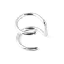 1入不銹鋼u型唇環和耳夾,女士多功能酒吧氛圍裝飾品 - 銀色 - 查看 10