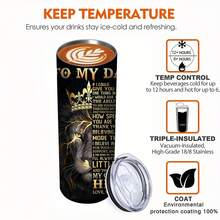 1入組,20盎司獅子不銹鋼咖啡杯,'給我爸爸'信杯,兒子送給父親的最佳禮物,有趣又酷的生日禮物,新年禮物 - 父親 - 查看 4