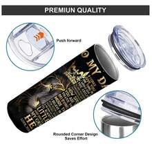 1入組,20盎司獅子不銹鋼咖啡杯,'給我爸爸'信杯,兒子送給父親的最佳禮物,有趣又酷的生日禮物,新年禮物 - 父親 - 查看 3