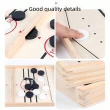 1pc Universal Wooden Training Reaction Ability Puck Game, Enhance Relationship Board Game, Suitable For Family Gathering, Parent-Child Exercise, Company Team Building And Other Scenarios Tabletop Game - Multicolor - View 8