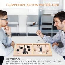 1pc Universal Wooden Training Reaction Ability Puck Game, Enhance Relationship Board Game, Suitable For Family Gathering, Parent-Child Exercise, Company Team Building And Other Scenarios Tabletop Game - Multicolor - View 1