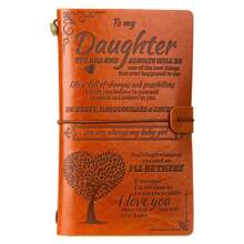 To My Daughter Gift Leather Journal Notebook From Mom Or Dad, 140 Pages, For Girls' Birthday, Graduation, Thanksgiving, Christmas Present (Brown) - Brown - View 1
