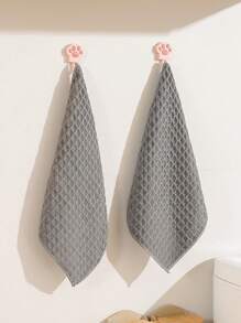 Waffle Cleaning Cloth For Cafe, Bar, Pineapple Pattern Dishcloth For Home Use, Highly Absorbent Glass Cleaning Rag - Grey - View 10