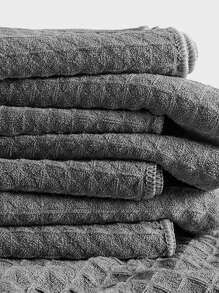 Waffle Cleaning Cloth For Cafe, Bar, Pineapple Pattern Dishcloth For Home Use, Highly Absorbent Glass Cleaning Rag - Grey - View 6