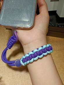 1入組情侶通用鑰匙扣,情人節禮物,編織有彈性的鑰匙扣,多功能手腕鑰匙扣,可連接手機,便攜式汽車鑰匙扣,全季度通用的包、腰部鑰匙扣 - 彩色 - 查看 8