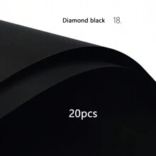 20 張/包防水純色花束包裝紙,優雅花店用品 - 鑽石黑 - 查看 14