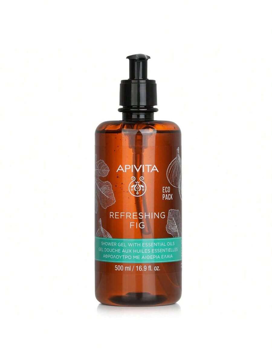 Apivita Refreshing Fig Shower Gel With Essential Oils - Pack 500ml/16.9oz - White - View 1