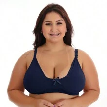 Plus Size Bras & Bralettes - Màu xanh hải quân - Xem 2