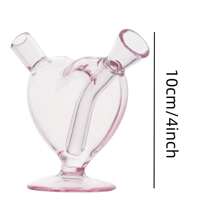 Tubo De Vidrio Rosa En Forma De Corazón Fire Kirin De 4 Pulgadas - Rosa - Ver 2