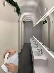 1 件 1m/3.2m Pvc 浴室水槽密封條、淋浴浴缸和衛生間防水密封膠帶 - 自黏牆貼,適合水管工和承包商 - 白色 - 查看 7