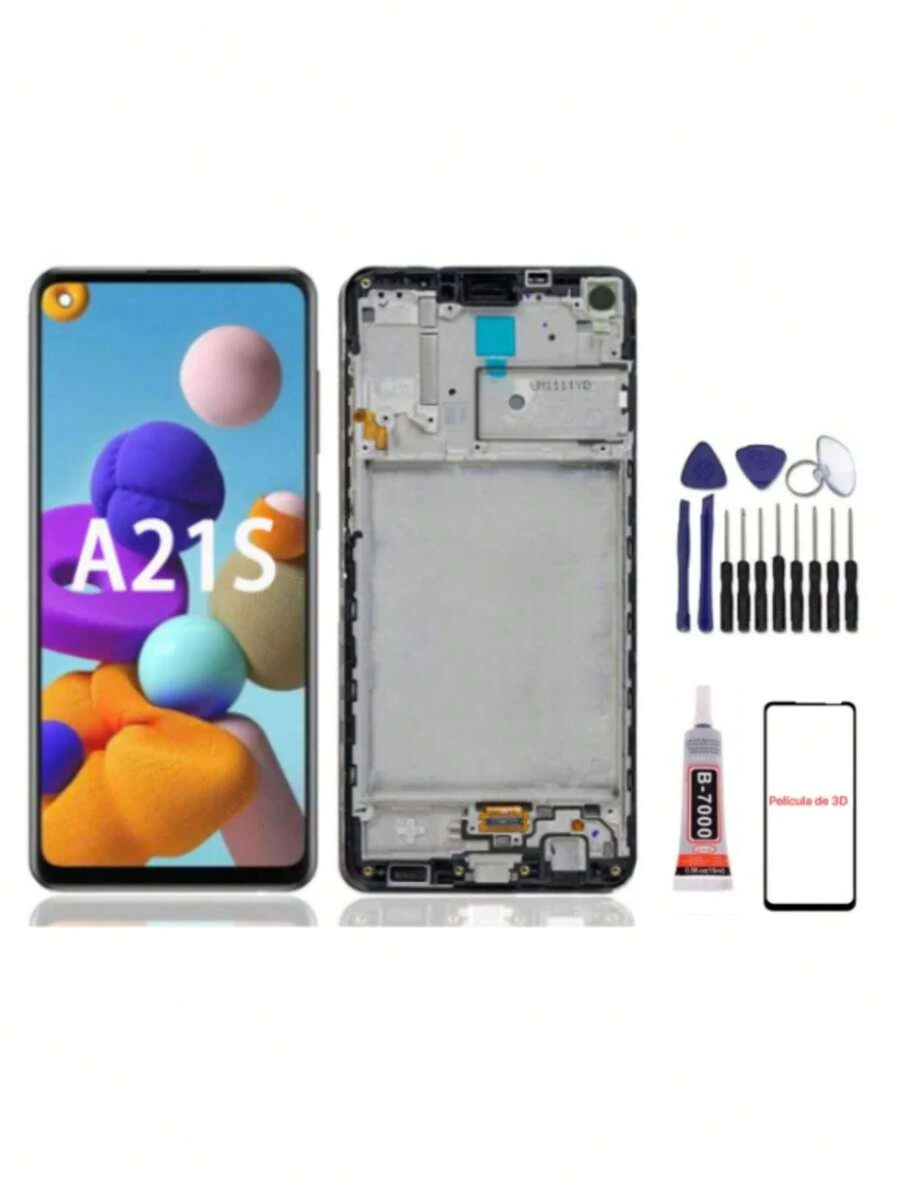 Mobile Phone LCD Screens - Canvas đen có viền + Phim 3D + Chìa khóa + Keo 15ml - Xem 1