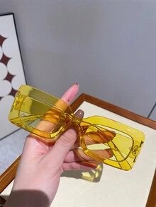 2對方形時尚女士眼鏡 - 彩色 - 查看 3