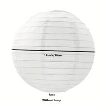 12 Inch White Paper Lantern, Wedding Party Decoration, Hanging Lantern Decoration For Engagement, Baby Shower, Birthday Party - Grey - View 5