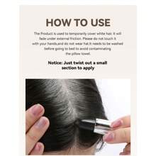 一次性染髮筆，臨時染髮筆染髮筆可攜式染髮工具染髮筆遮蓋灰色頭髮根小巧便利口紅風格染髮筆(4g / 0.14oz) - 黑色 - 查看 7