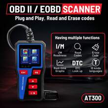 OBD2 Code Reader, OBDII EOBD Car Code Scanner Check Engine Light Fault Code Reader Cranking Charging Test CAN Diagnostic Tool For OBD2 Protocol Cars Since 1996 - Black - View 7
