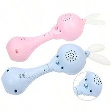 1pc Children's Rattle Toy With Facial Light, Music, Without Battery, Montessori Educational Toy For Attention Training - Multicolor - View 10