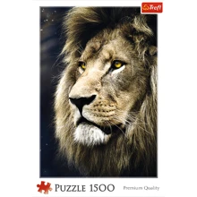 1500 Piece Jigsaw Puzzle, Lion's Portrait, Wild Animal Puzzles, Big Cat Puzzles, Adult Puzzles, Trefl 26139