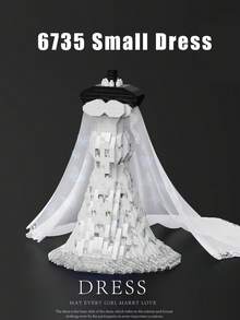 1 Box Small Building Blocks Dress Shape Assembling Toy Figurine, Wedding & Valentine's Day Gift - Multicolor - View 4