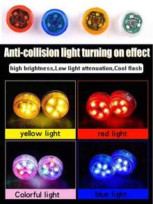 4入組紅色led門安全警示燈,防碰撞感應閃光警示燈,停車燈,防後方追撞指示燈,信號燈感應燈 - 紅色 - 查看 7