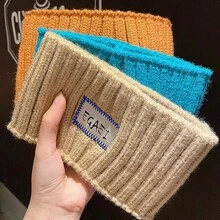 時尚女士頭帶：針織寬頭帶,防風保暖,適用於秋冬、產後,大邊綁頭箍、髮帶 - 藍色 - 查看 5