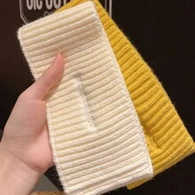 時尚女士頭帶：針織寬頭帶,防風保暖,適用於秋冬、產後,大邊綁頭箍、髮帶 - 藍色 - 查看 4