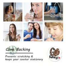 2入組汽車吸水杯墊,2.56英吋足球隊陶瓷汽車杯座墊,配有指尖握把和車用軟木底,可拆卸可愛的汽車配件,維護車輛清潔男性專屬 - 彩色 - 查看 9