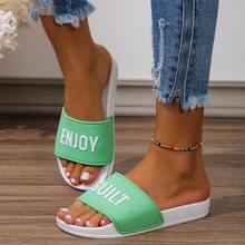 2023 New Arrival Fashionable Women's Soft Rubber Sole Indoor/Outdoor Slippers, Anti-Slip, Wear-Resistant, Comfortable, Odor-Proof, Silent, And Breathable - Green - View 2