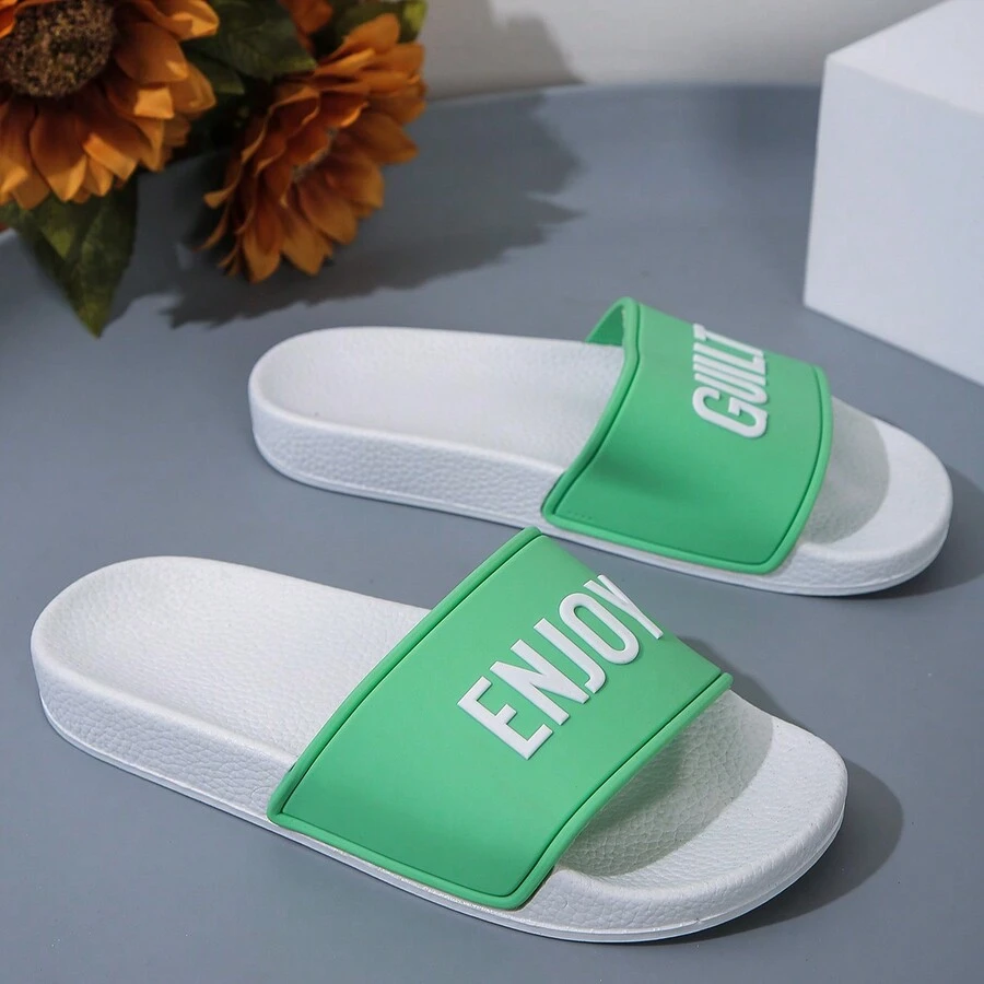 2023 New Arrival Fashionable Women's Soft Rubber Sole Indoor/Outdoor Slippers, Anti-Slip, Wear-Resistant, Comfortable, Odor-Proof, Silent, And Breathable - Green - View 1
