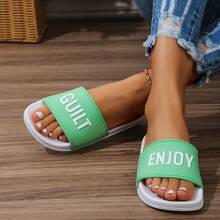 2023 New Arrival Fashionable Women's Soft Rubber Sole Indoor/Outdoor Slippers, Anti-Slip, Wear-Resistant, Comfortable, Odor-Proof, Silent, And Breathable - Green - View 5