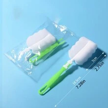 1pc Sponge Cup Brush For & As Gift For Cleaning Milk Bottle, Cup & Kitchen - Multicolor - View 5