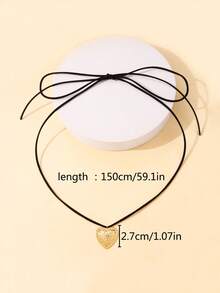 Elegant Bowknot & Rhinestone Decorated Necklace For Women, Perfect For Daily Wear, Valentine's Day And Anniversary Gift - Multicolor - View 7