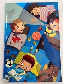 Caderno Brochura Pequeno Capa Dura 96 Folhas Sapeca Masculino Tilibra - Multicolorido - Visão 2
