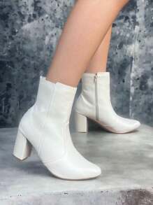 Women Mid-Calf Boots - White - View 9