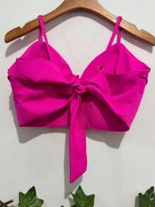 Women Tops - 玫紅色 - 查看 2