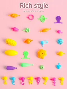 1 件（袋裝）- 100 顆流行珠帶 3 件手鍊作為禮物 - 黃色 - 查看 3