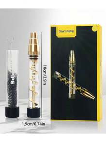 1pc Rotatable Pipe Cleaner Tool Kit For Hookah Water Smoking, A Gift For Smokers, Hand Rolled Cigarette - Gold - View 7