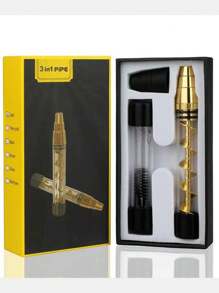 1pc Rotatable Pipe Cleaner Tool Kit For Hookah Water Smoking, A Gift For Smokers, Hand Rolled Cigarette - Gold - View 6