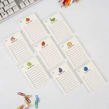 1 件 50 張水果印花記事本,可愛迷你筆記本,用於留言和待辦事項列表 - 彩色 - 查看 5