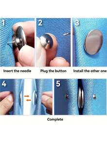 5/10對帶背釘磁性簾扣,磁性簾夾,窗扣,適用於家庭臥室辦公室窗簾 - 銀色 - 查看 3