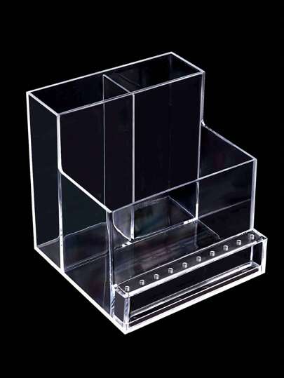 Caja De Almacenamiento Del Cabezal De Pulido De La Máquina De Pulir Uñas, Caja Vacía De Plástico Transparente Para Herramientas O Limas De Uñas