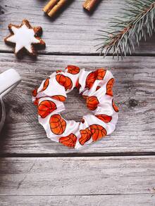 1pc Women'S Polyester Sports Ball Pattern Adjustable Hair Tie For Year-Round Use - Multicolor - View 4