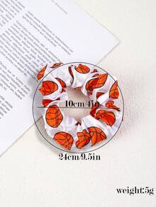 1pc Women'S Polyester Sports Ball Pattern Adjustable Hair Tie For Year-Round Use - Multicolor - View 5