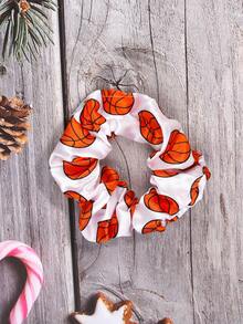 1pc Women'S Polyester Sports Ball Pattern Adjustable Hair Tie For Year-Round Use - Multicolor - View 3