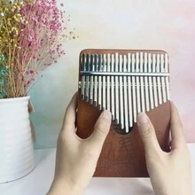 21 Key Kalimba Thumb Piano With Peach Wood Resonating Body, Tuning Hammer, Finger Guards, Gig Bag, Scale Stickers, Cleaning Cloth And User Manual Vintage - Hand Guard Yang Fan Sets Sail - View 4