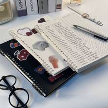 1本黑色英文單詞記憶本,適合在辦公室和學校日常使用 - 黑色 - 查看 1