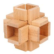 木頭拼圖遊戲,球形拼圖玩具,拼圖遊戲,球狀拼圖遊戲,萬聖節,聖誕節,感恩節禮物 木製鎖孔,魯班鎖,成年人木質大腦思維puzzle 3d桌面構建,積木解體玩具,成人拼圖解壓玩具 - 櫸木中字鎖 - 查看 3