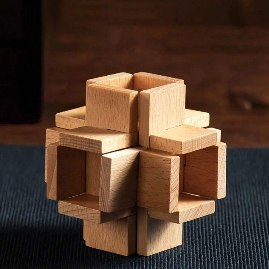 木頭拼圖遊戲,球形拼圖玩具,拼圖遊戲,球狀拼圖遊戲,萬聖節,聖誕節,感恩節禮物 木製鎖孔,魯班鎖,成年人木質大腦思維puzzle 3d桌面構建,積木解體玩具,成人拼圖解壓玩具