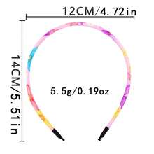 1 件儿童可爱发夹，夏季碎花印花布发带，适合女孩，粉色 - 彩色 - 查看 2